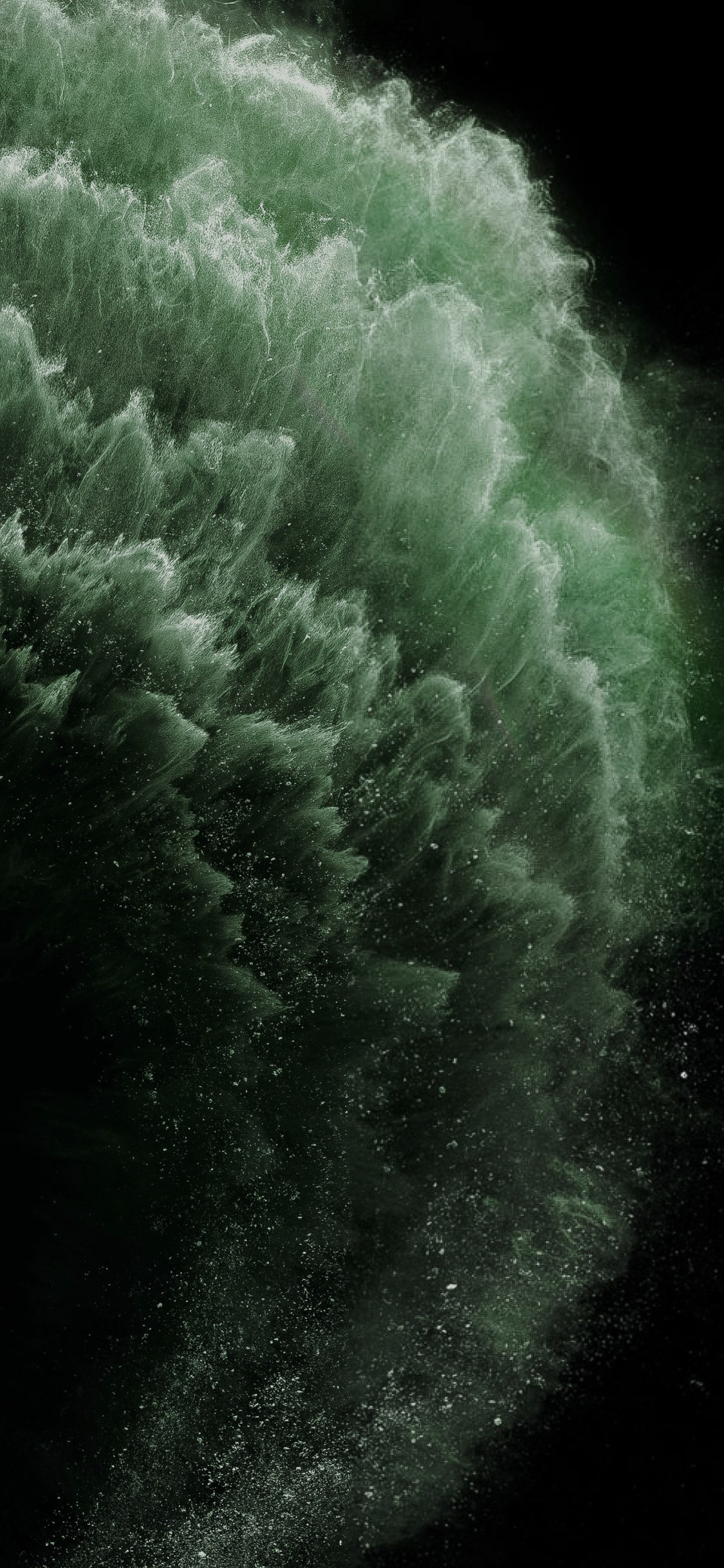 iphone 11 green particles wallpaper